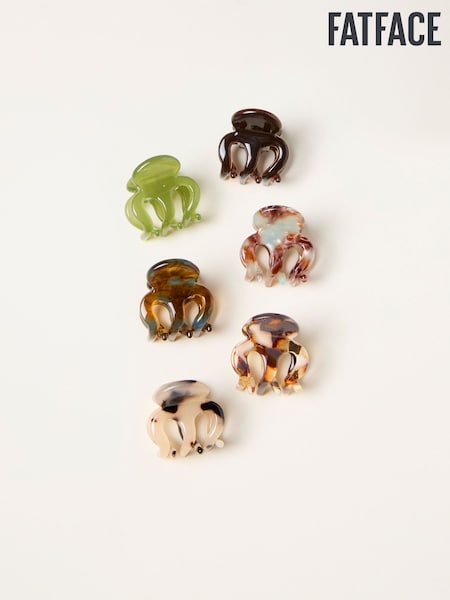 FatFace Multi 6 Pack Mini Claw Clips (F02972) | AED96