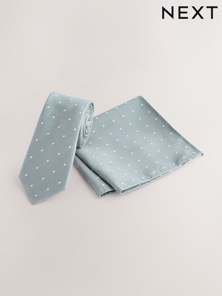 أخضر - Polka Dot Tie and Pocket Square Set (F02984) | ‏8 ر.ع.‏