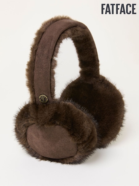 Schokoladenbraun - FatFace Fluffy Earmuffs (F03007) | 28 €