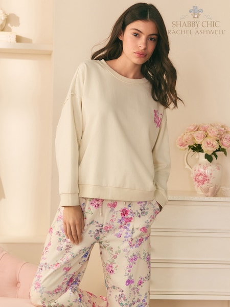 Shabby Chic by Rachel Ashwell® Garland Heart Print White Sweatshirt (F03057) | R$ 375