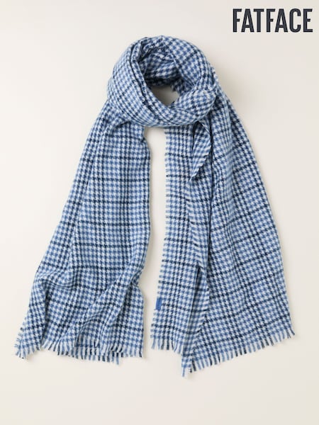 FatFace Blue Tweed Scarf (F03073) | AED172