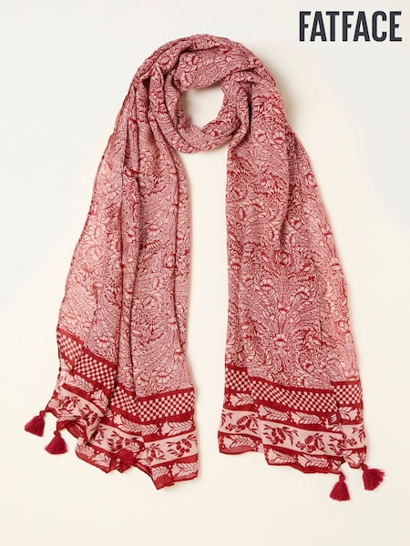 V&A | FatFace Red Floral Bouquet Scarf (F03091) | R$ 245