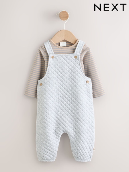 Grau - Baby Jersey Quilted Dungarees and Bodysuit Set (0mths-2yrs) (F03101) | 27 € - 30 €