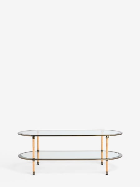 Nina Campbell Antique Brass Sagano Oval Coffee Table (F03230) | €441