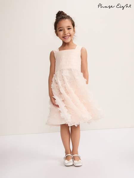 Phase Eight Pink Delilah Textured Floral Dress (F03250) | AED460