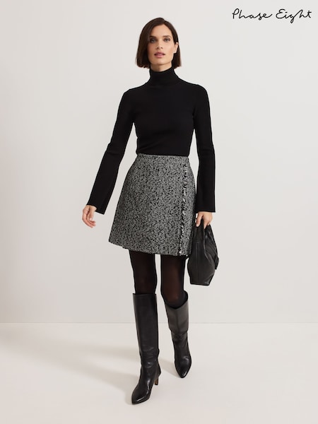 Phase Eight Ayame Textured Herringbone Skirt (F03272) | ‏448‏₪