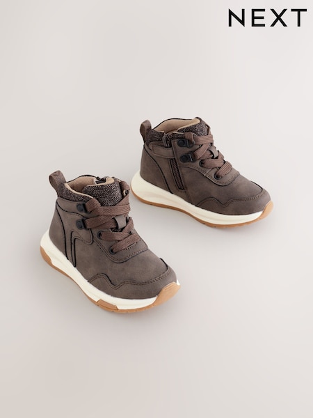 Chocolate Brown Warm Lined Walking Boots (F03314) | €42 - €48