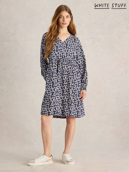 White Stuff Blue Penelope EcoVero Dress (F03335) | €34