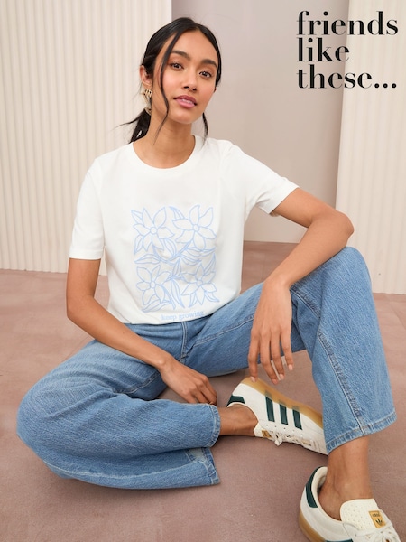 Friends Like These Short Sleeve Slogan Easy T-Shirt (F03363) | ‏128 د.إ.‏