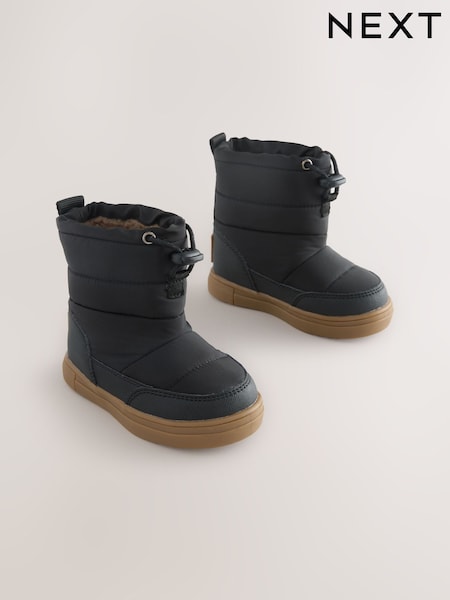 Black Thermal Thinsulate™ Lined Quilted Water Resistant Boots (F03374) | €43 - €48
