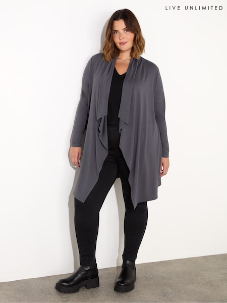 Live Unlimited Jersey Longline Waterfall Cardigan (F03472) | € 54
