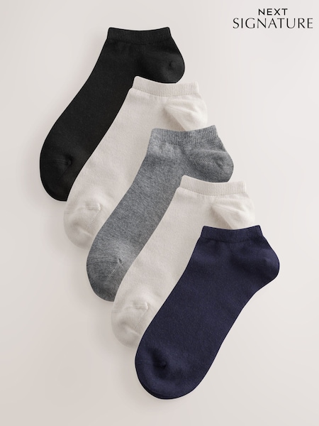 Neutral/Grey/Black Signature Modal Trainer Socks 5 Pack (F03512) | €13