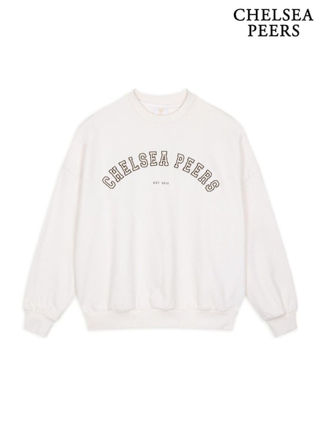 Білий - Chelsea Peers Cotton Embroidered Logo Sweatshirt (F03519) | 3 004 грн