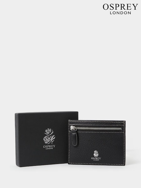 OSPREY LONDON The Micro Leather Black Card Holder (F03554) | R$ 585