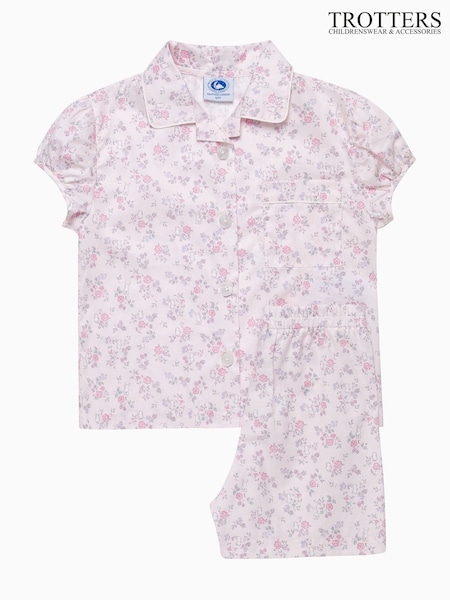 Trotters London Pink Bunny Woven Short 100% Cotton Pyjama Set (F03634) | 417 LEI - 447 LEI