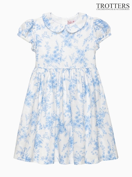 Trotters London Blue Floral Print Kate Dress (F03660) | 536 LEI - 581 LEI