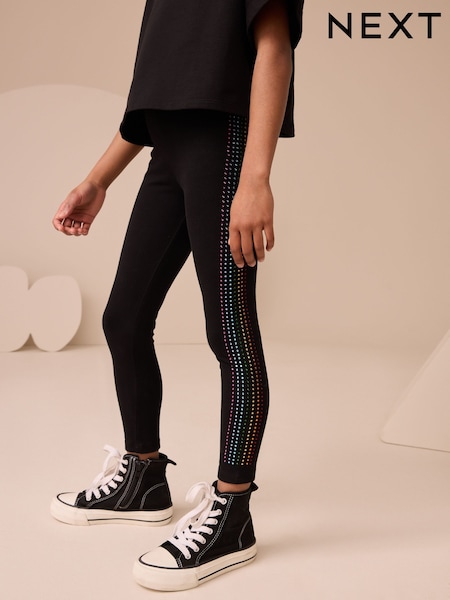 Black Rainbow Diamante - Party Leggings (3-16yrs) (F03739) | 10 € - 17 €