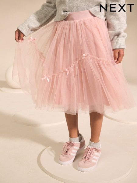 Pink Bow Detail Mesh Skirt (3-16yrs) (F03780) | €20 - €27
