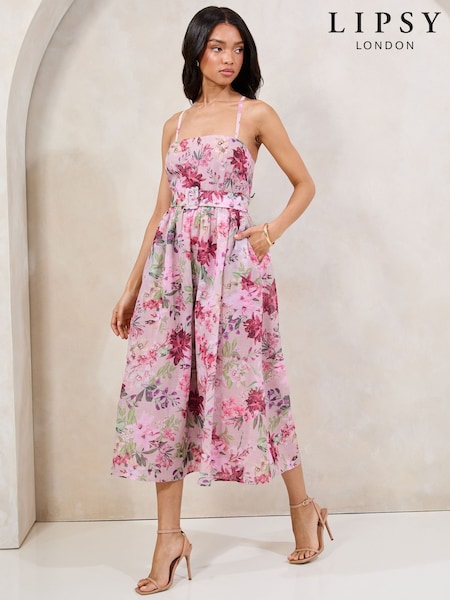 Lipsy Bandeau Midi Prom Dress with Removable Cami Straps (F03819) | 4 085 грн