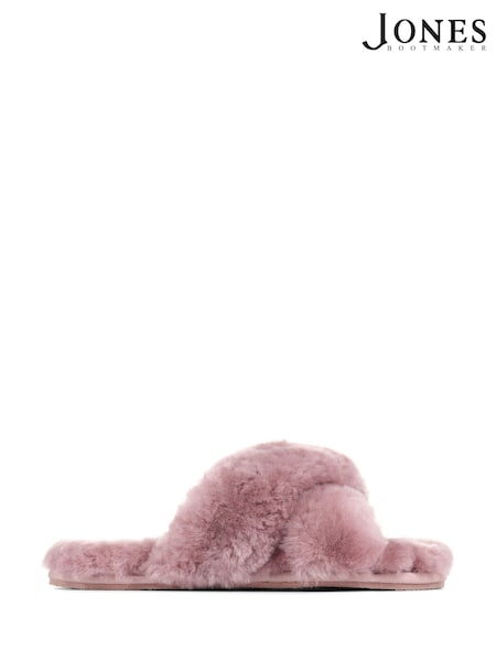 Vaaleanpunainen - Jones Bootmaker Dory Sheepskin Slippers (F03828) | €77