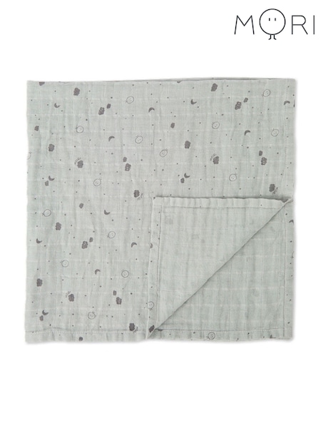 Серый - Mori 100% Organic Cotton Large Square Muslin (F03914) | €21
