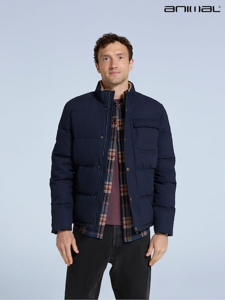 Animal Blue Mens Fistral Padded Jacket (F03931) | €79