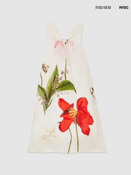 Reiss | NYBG Floral Maxi Dress With Linen (F04054) | AED778