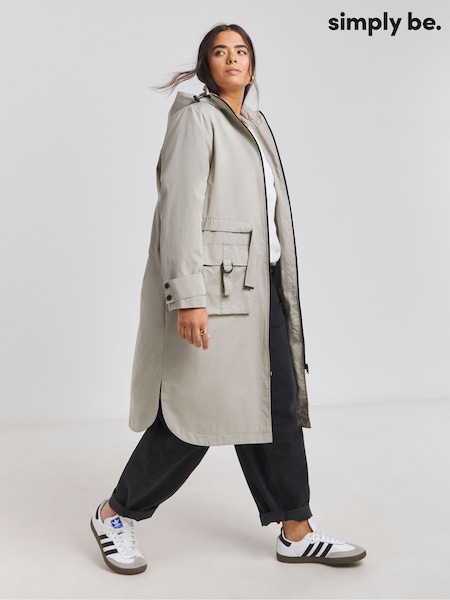 Grau - Simply Be Kapuzen-Funktionsjacke (F04089) | 107 €