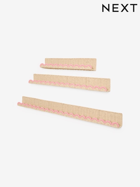 Pink Woven Scallop Picture Shelf (F04138) | €18 - €28