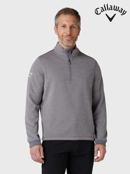 Callaway Apparel Grey Hex Quarter Zip Fleece (F04172) | €99
