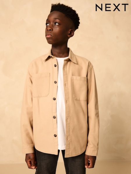 Stone Brushed Overshirt (3-16yrs) (F04199) | 89 QAR - 114 QAR