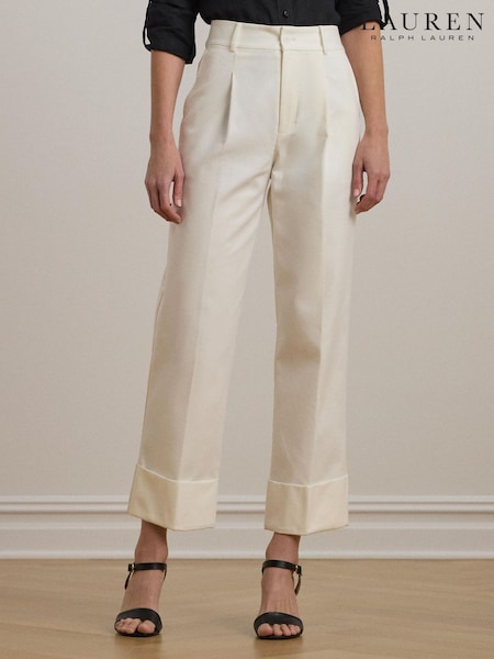 Lauren Ralph Lauren Zeeya Wide Leg Pleated Ankle Trousers (F04205) | €228