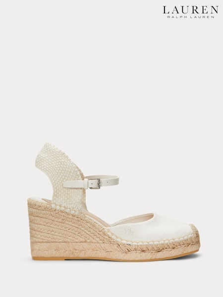 Lauren Ralph Lauren Robby Contrast Wedge Espadrille Sandals (F04214) | €228