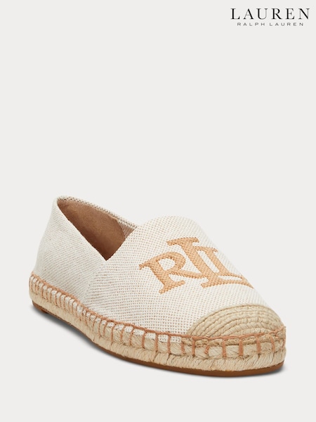 Бежевый - Lauren Ralph Lauren Cameryn Cross-Dyed Canvas Espadrille Shoes (F04218) | €158