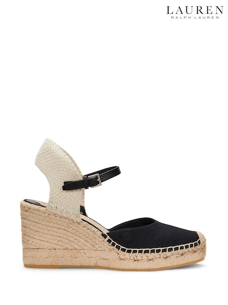 Lauren Ralph Lauren Robby Contrast Wedge Espadrille Sandals (F04219) | €228