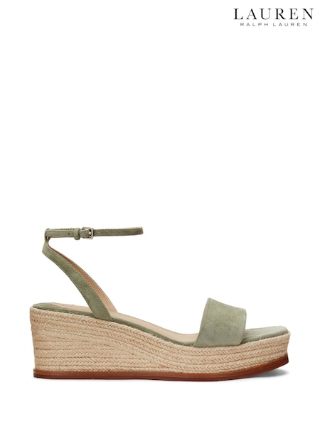 Leona Suede Platform Heeled Espadrilles (F04263) | $253