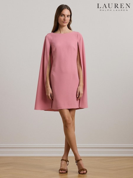 Roz închis - Rochie de cocktail din georgette cu capă Lauren Ralph Lauren Petra (F04268) | 1,929 LEI
