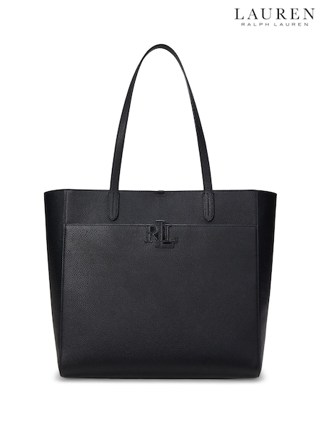 Lauren Ralph Lauren Cameryn Pebbled Leather Logo Tote Bag (F04293) | €489