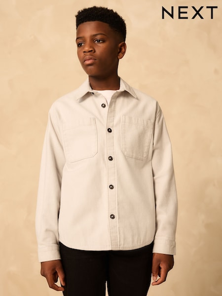 Light Grey Brushed Overshirt (3-16yrs) (F04316) | AED91 - AED117
