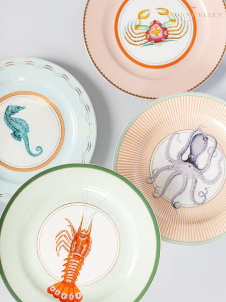 Yvonne Ellen Set of 4 Multi Under The Sea Dinner Plates (F04500) | €95