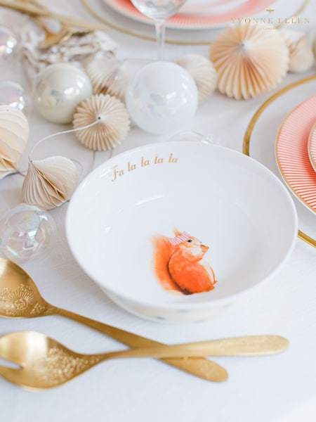 Yvonne Ellen Multi Squirrel Christmas Serving Bowl (F04532) | €34