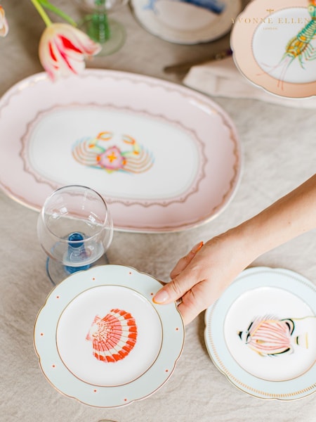 Yvonne Ellen Set of 4 Multi Fishy Tea Plates (F04538) | €65
