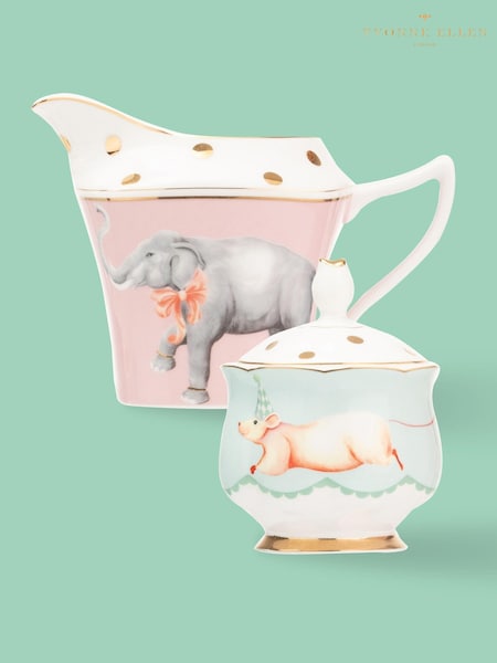 Yvonne Ellen Multi Elephant Mouse Milk Jug and Sugar Pot Set (F04555) | €47