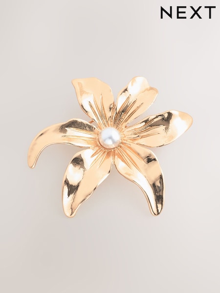 Kultainen/kullanvärinen Tone - Flower Brooch (F04568) | €11