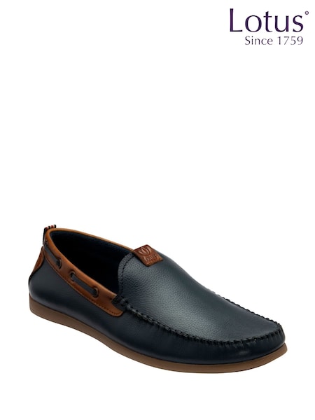 Lotus Blue Casual Slip On Driving Shoes (F04607) | R$ 690