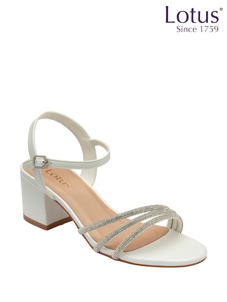 Valkoinen - Lotus Heeled Occasion Sandaalit (F04619) | €102