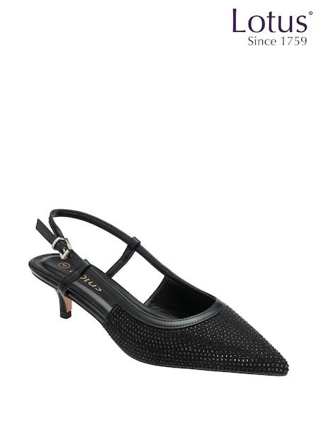 Lotus Black Slingback Occasion Shoes (F04647) | 346 QAR