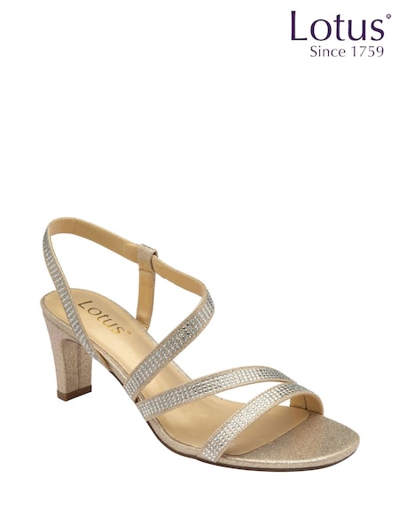 Lotus Gold Diamante Occasion Sandals (F04652) | EGP4,290