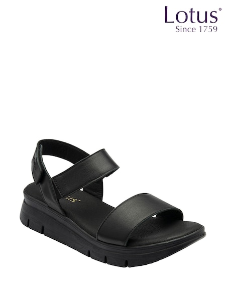 Negru - Sandale casual Lotus cu talpă Sandale (F04657) | 447 LEI