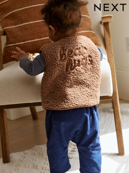 Navy Animal Borg - Baby Gilet Top and Leggings Set (0mths-2yrs) (F04707) | 34 € - 37 €